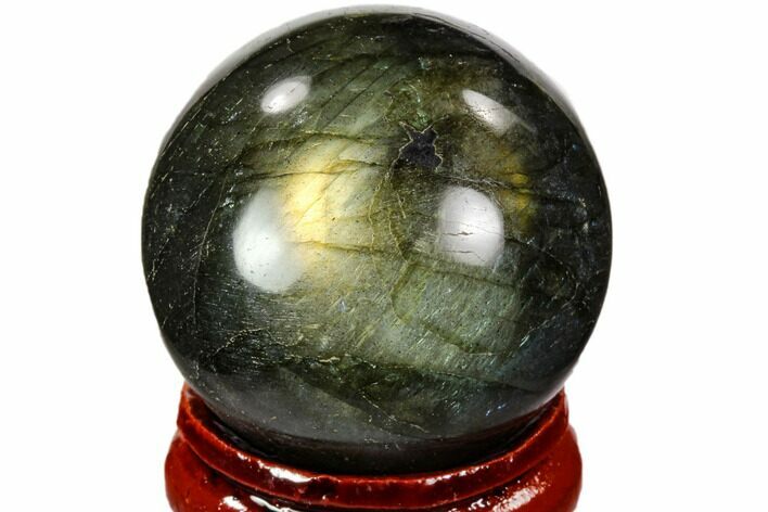 Flashy, Polished Labradorite Sphere - Great Color Play #105765